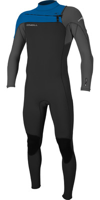 2024 O'Neill Youth Hammer 3/2mm Chest Zip Wetsuit 5412 - Black / Graphite / Ocean